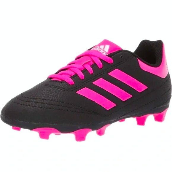 adidas Goletto 13K FG J Firm Ground Soccer Cleats Black/Rose Boots Stripes 13K - Picture 2 of 5